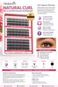 EliteLashesHTX Natural Curl DIY Cluster Lash Extensions – Mixed Lengths